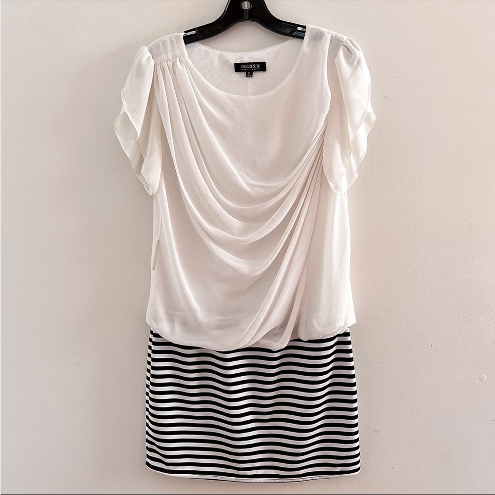 Women’s Black and White Striped Dress